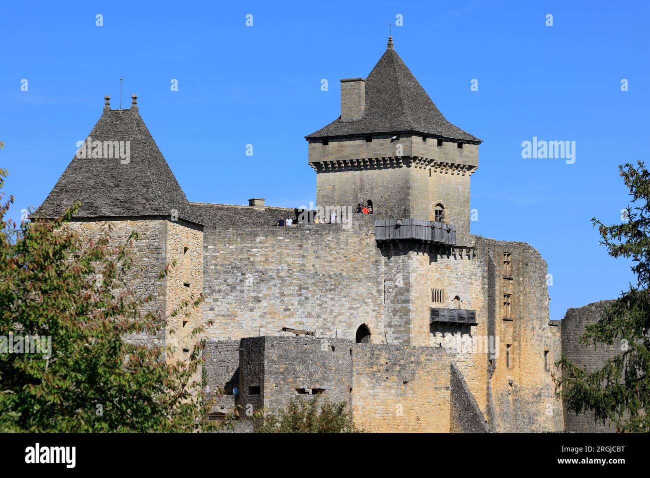 Le château Fort de Castelnaud en Périgord abrite le musée de la Guerre au Moyen Âge. Dordogne, Périgord, Frankreich, Europa Stockfoto