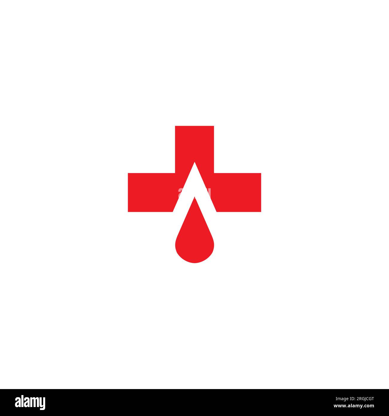 Logo für Blutspenden. Blut und medizinisches Logo Stock Vektor
