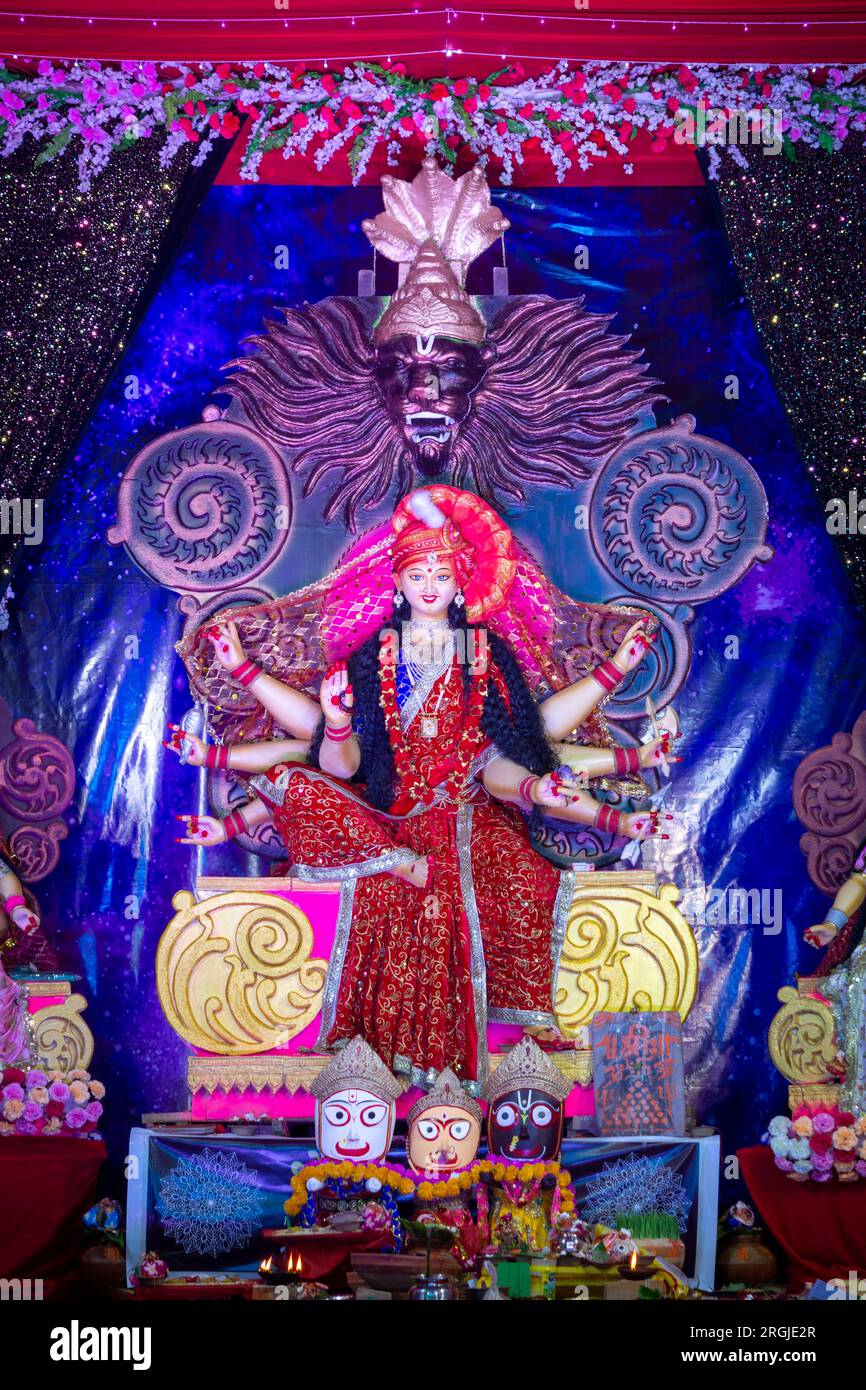 Göttin durga beim navratri-Festival Stockfoto