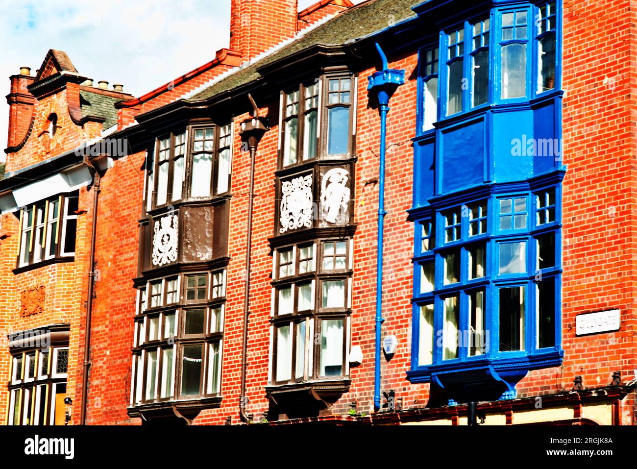 Gillygate Bay Window Detail, York, Yorkshire, England Stockfoto