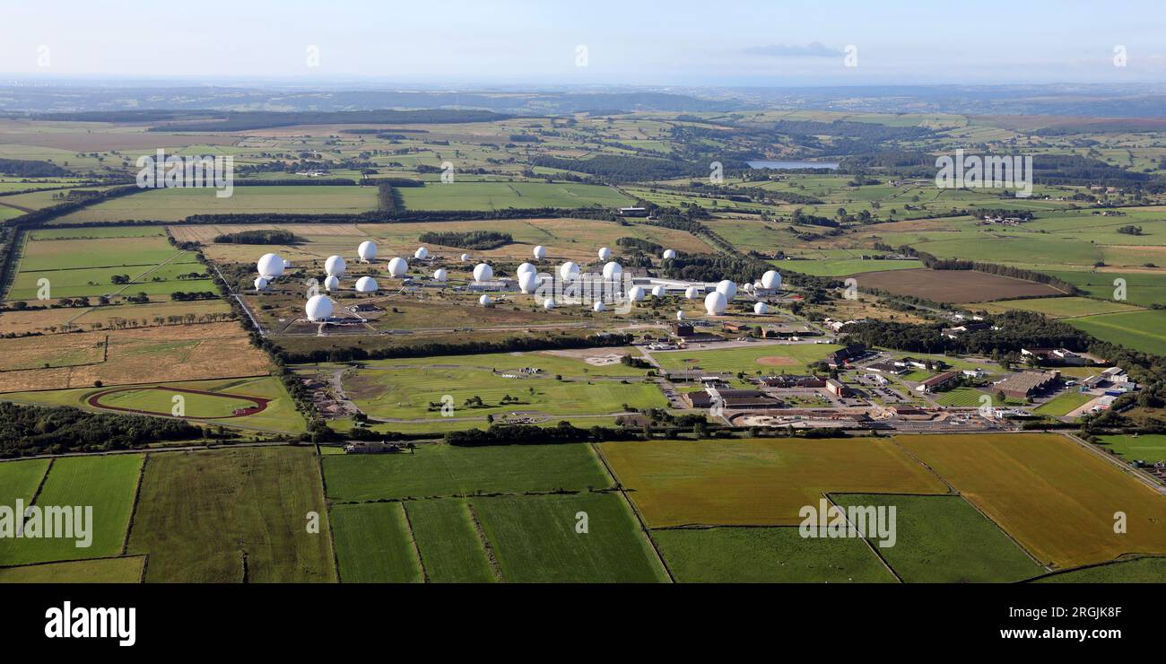 Luftaufnahme von Menwith Hill in der Nähe von Harrogate, North Yorkshire Stockfoto