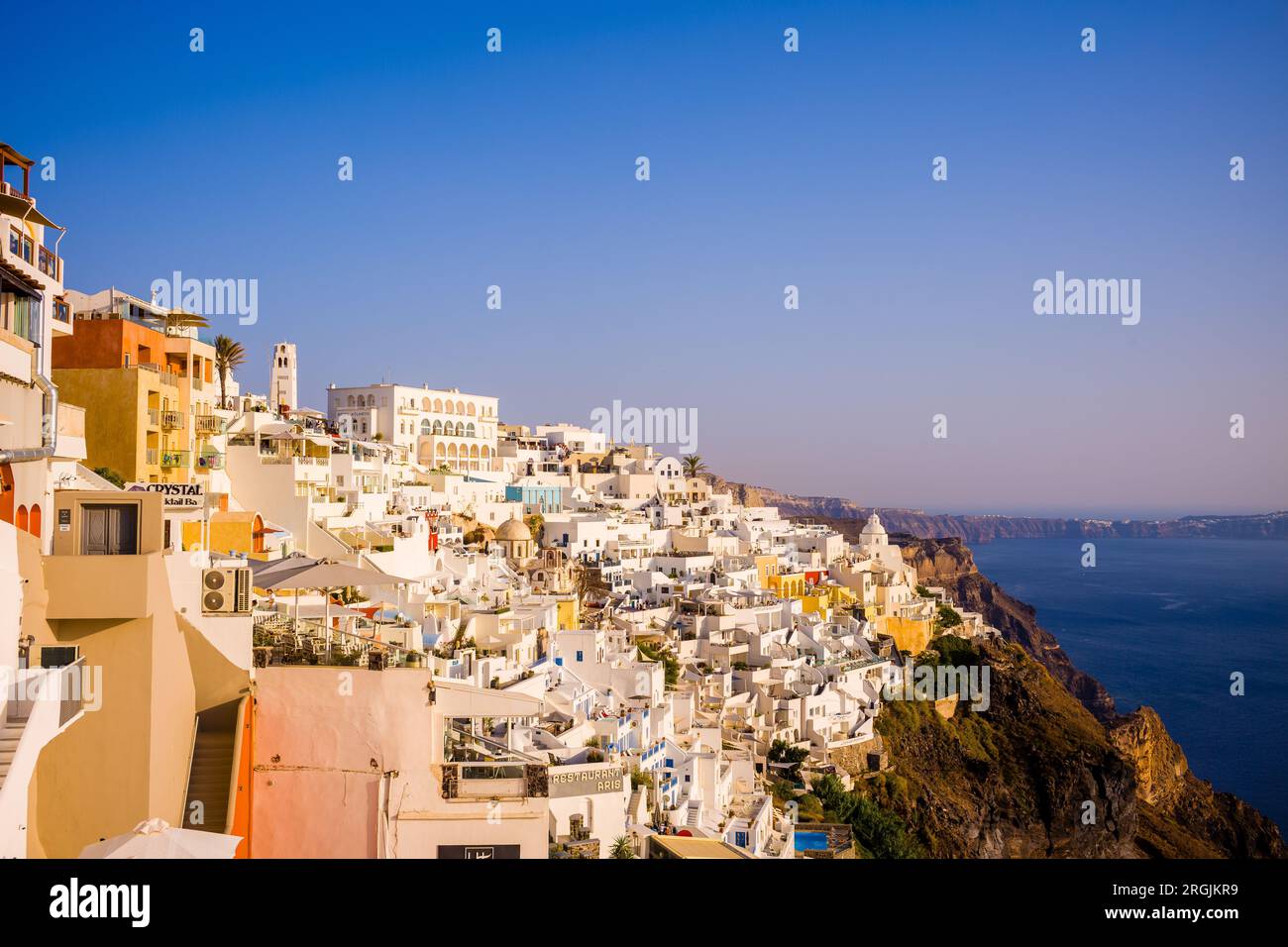Caldera auf Santorin Stockfoto