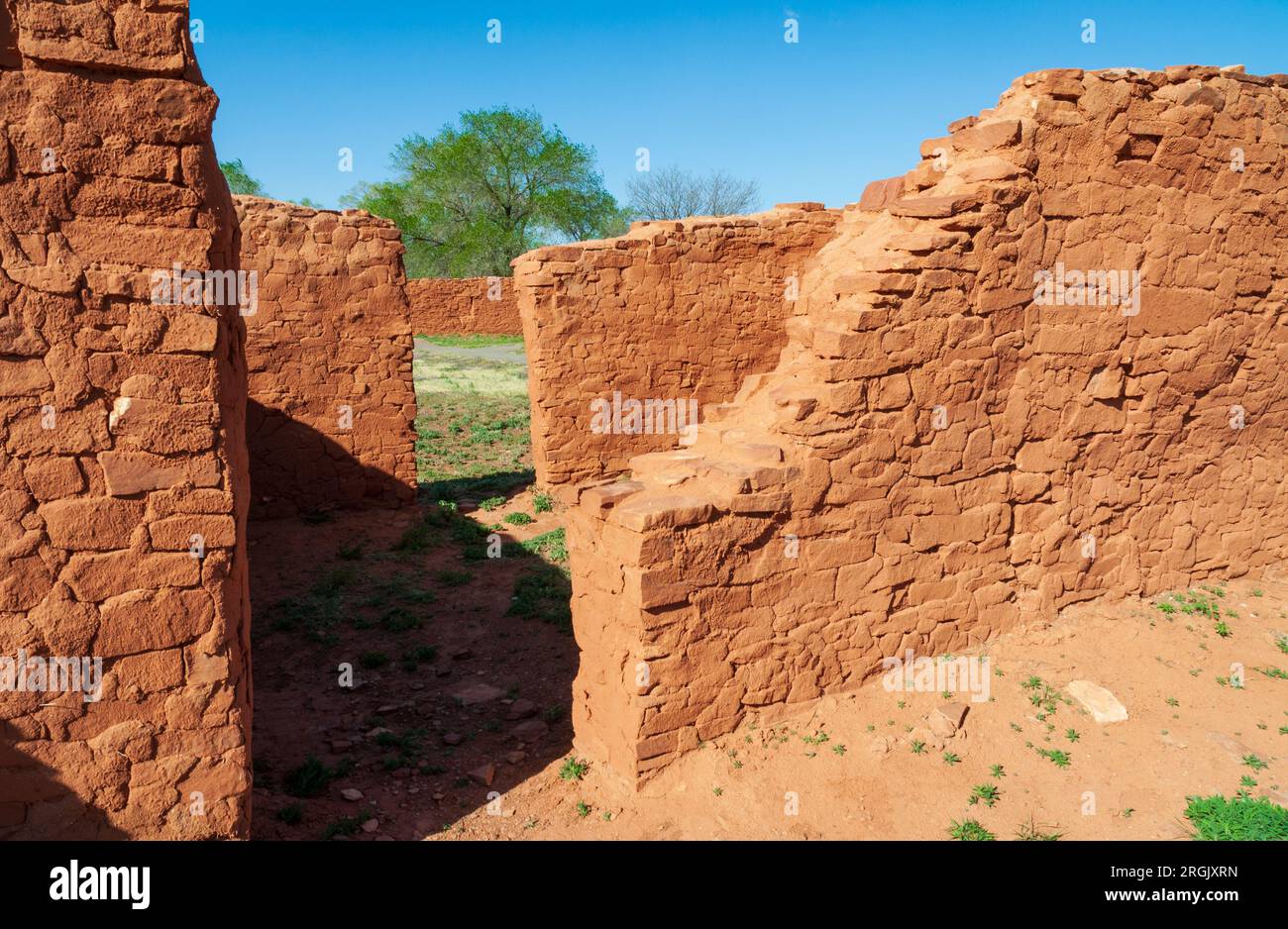 Ruinen von Abo am Salinas Pueblo Missions National Monument in New Mexico Stockfoto