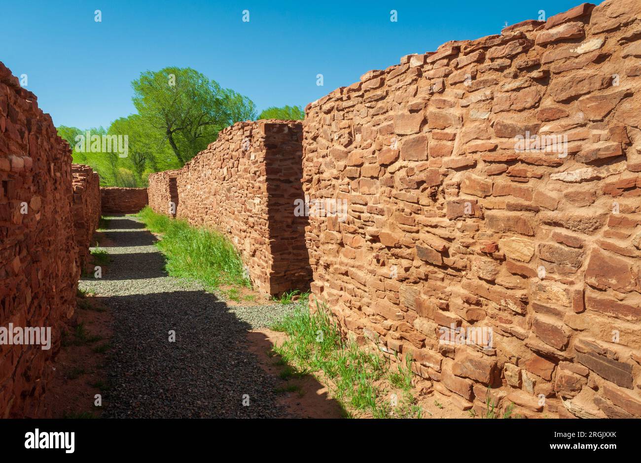 Ruinen von Abo am Salinas Pueblo Missions National Monument in New Mexico Stockfoto