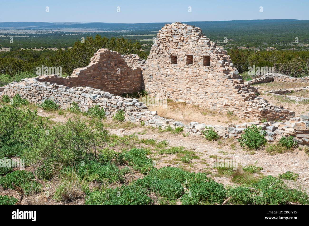 Ruinen von Abo am Salinas Pueblo Missions National Monument in New Mexico Stockfoto
