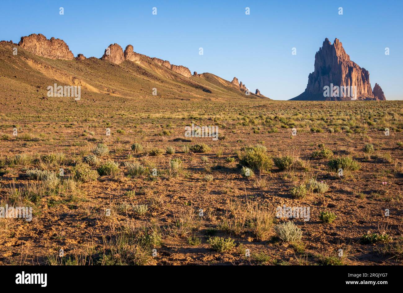 Shiprock ist in der Navajo Nation, San Juan County, New Mexico Stockfoto