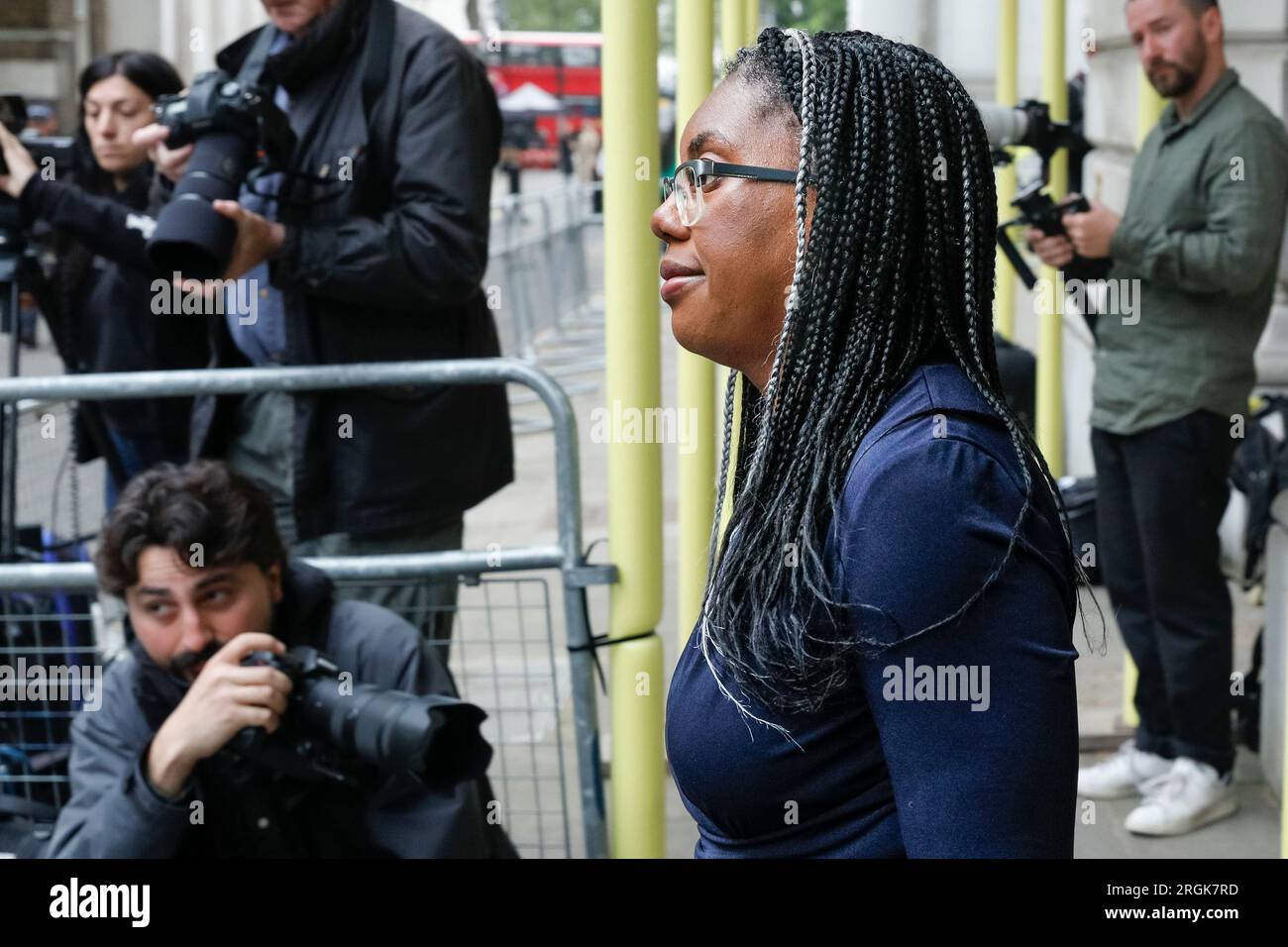 Kemi Badenoch, MP, Secretary of State for International Trade und President of the Board of Trade, Downing Street, London, Vereinigtes Königreich Stockfoto