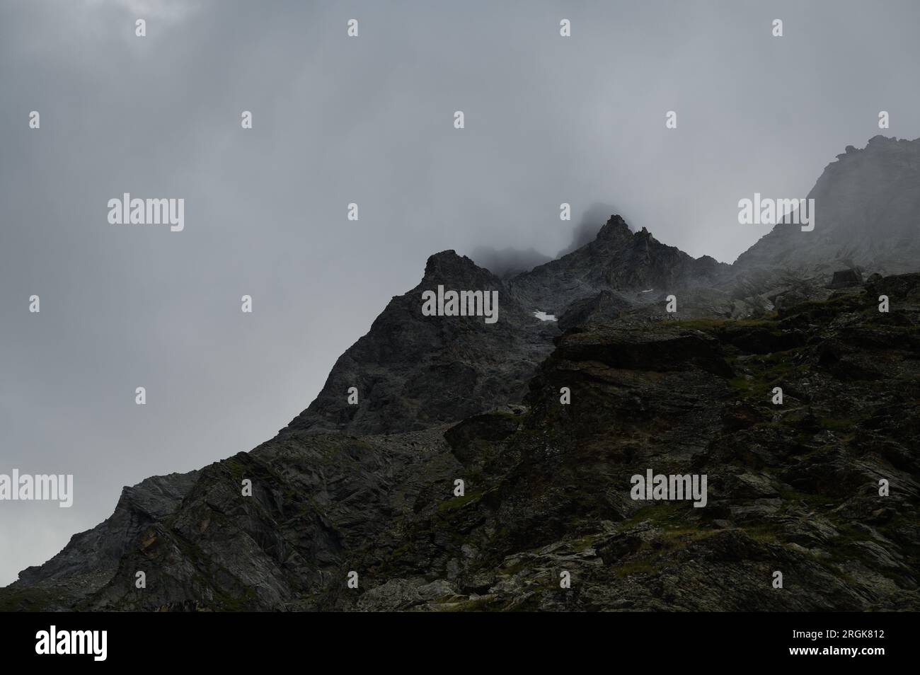 Mysteriöse Bedingungen in den Alpen von Val d'Anniviers, Wallis Stockfoto