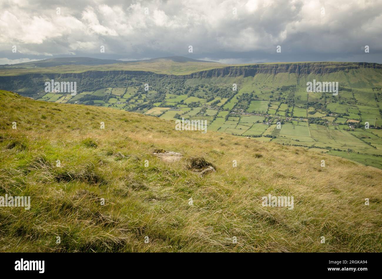 Hoch über den Glens of Antrim Stockfoto