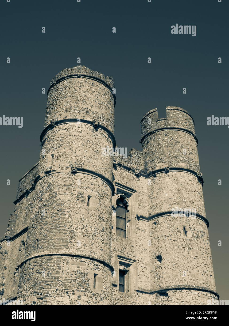 Donnington Castle, abgerissen während des englischen Bürgerkriegs, Donnington, Newbury, Berkshire, England, UK, GB. Stockfoto