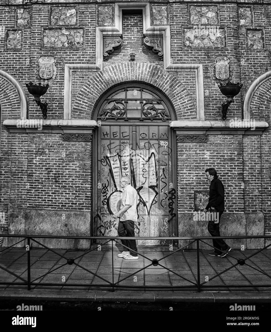 Menschen auf den Straßen von Madrid. Spanien. Stockfoto