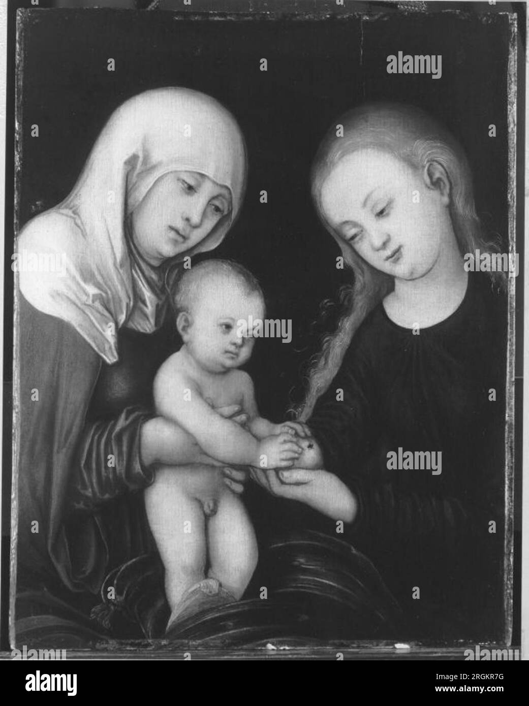 St. Anna mit Maria und Christus-Kind zwischen 1522 und ca. 1525 / zwischen 1525 und ca. 1550 von Lucas Cranach dem Ältesten Stockfoto