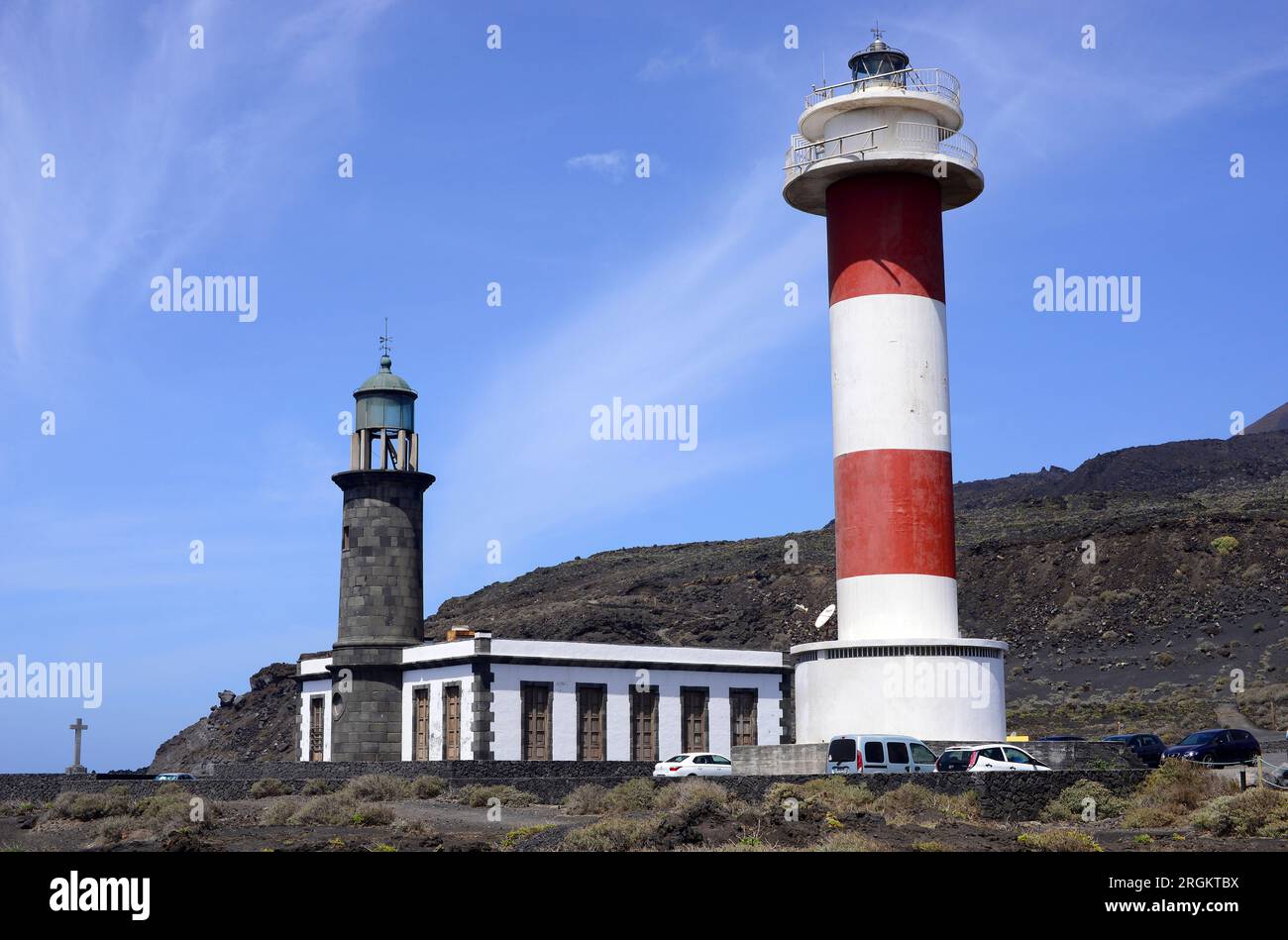 Leuchtturm Fuencaliente. La Palma Island, Santa Cruz de Tenerife Provinz, Kanarische Inseln, Spanien. Stockfoto