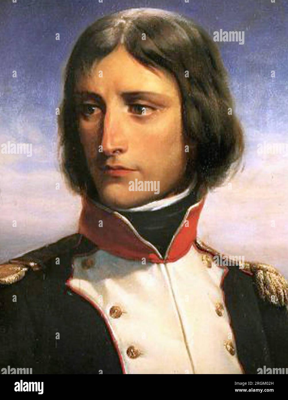 NAPOLEON BONAPARTE (1769-1821) mit 23, als er Oberstleutnant eines Bataillons korsischer republikanischer Freiwilliger war. Gemalt von Henri Philippoteaux Stockfoto
