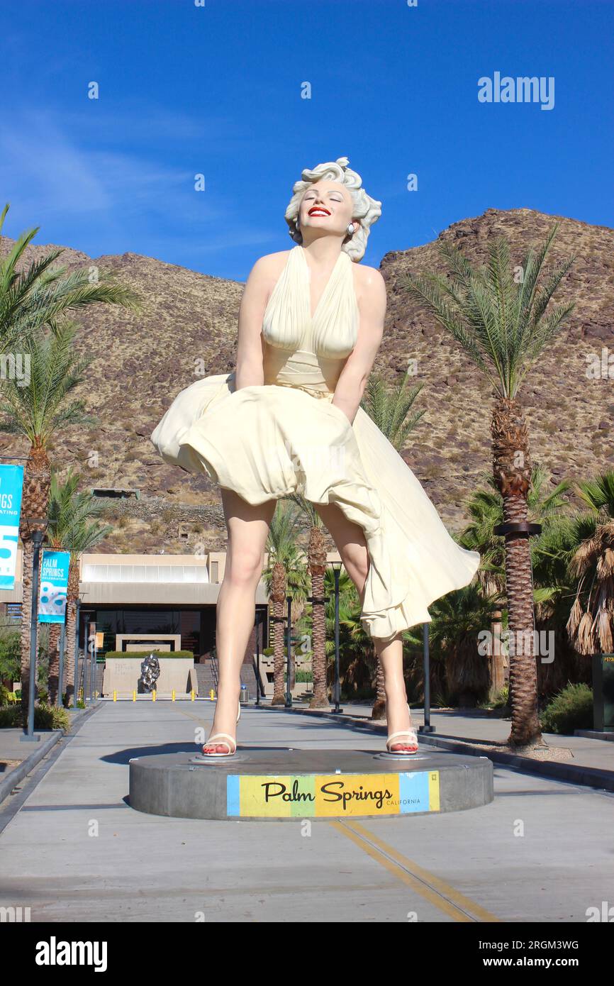 Forever Marilyn Statue von Seward Johnson, Palm Springs, Kalifornien Stockfoto