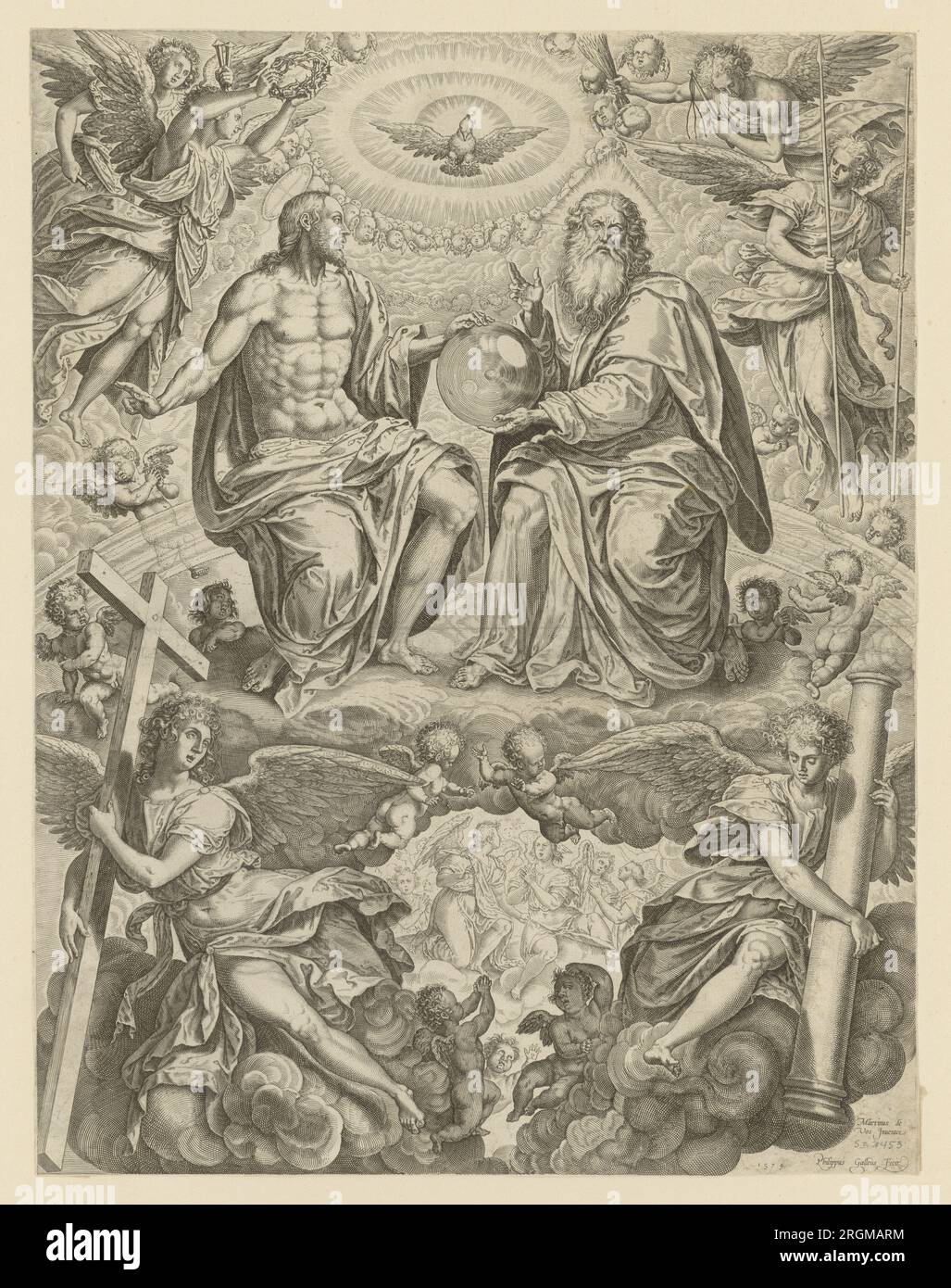 Die Trinity 1574 von Maerten de Vos Stockfoto