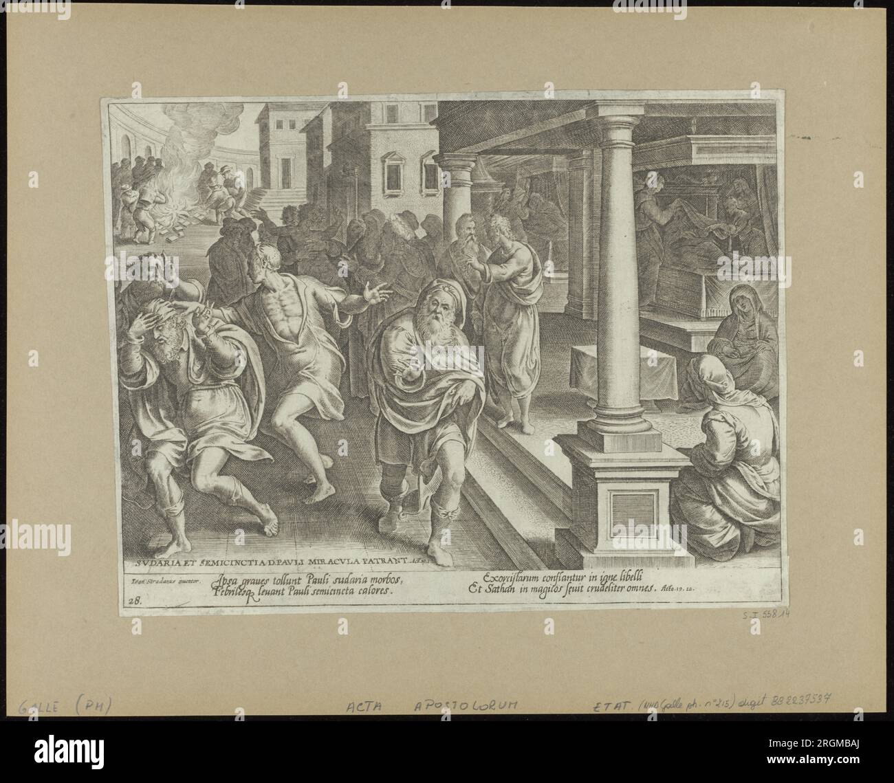 St. Paul und die Exorzisten in Ephese 1582 von Stradanus Stockfoto