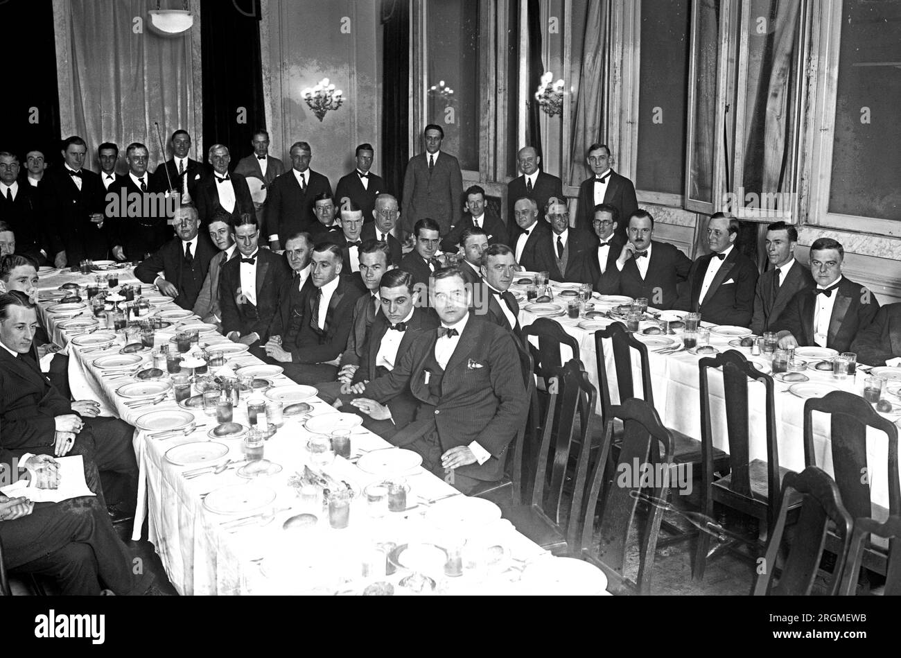 Korrespondenten des Weißen Hauses Abendessen ca. 1923 Stockfoto