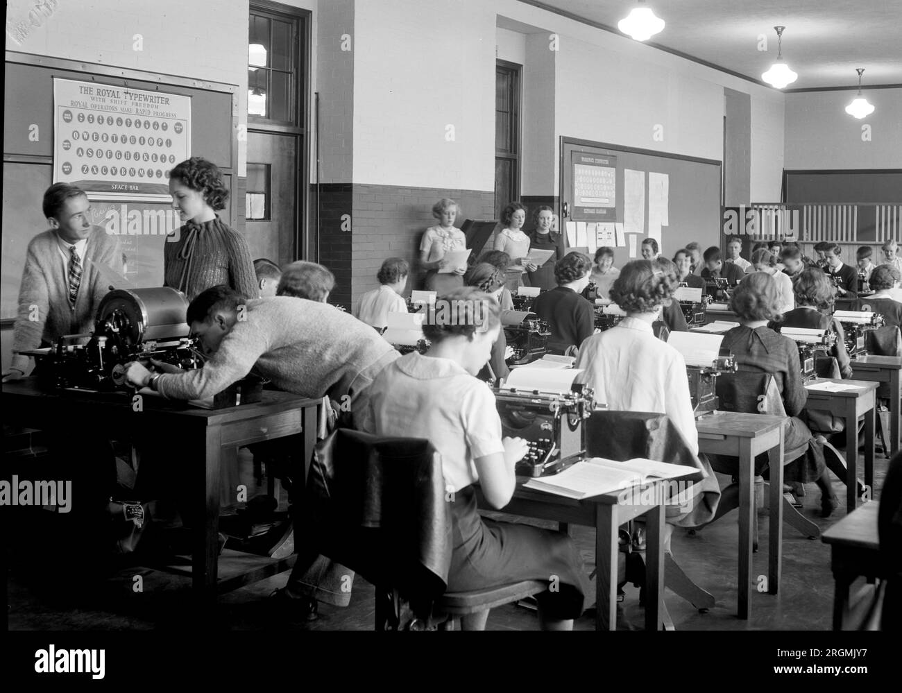 Montgomery Blair High School [Silver Spring, Md.], Schreibkurs ca. 1935 Stockfoto