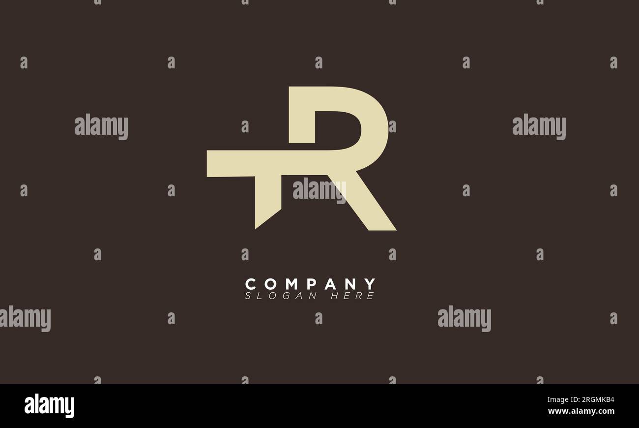 TR Alphabet Buchstaben Initialen Monogramm Logo Stock Vektor