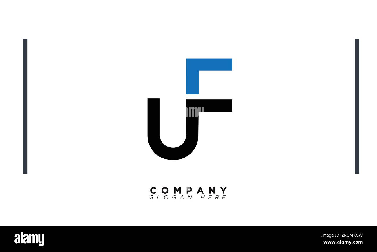 UF Alphabet Buchstaben Initialen Monogramm Logo Stock Vektor