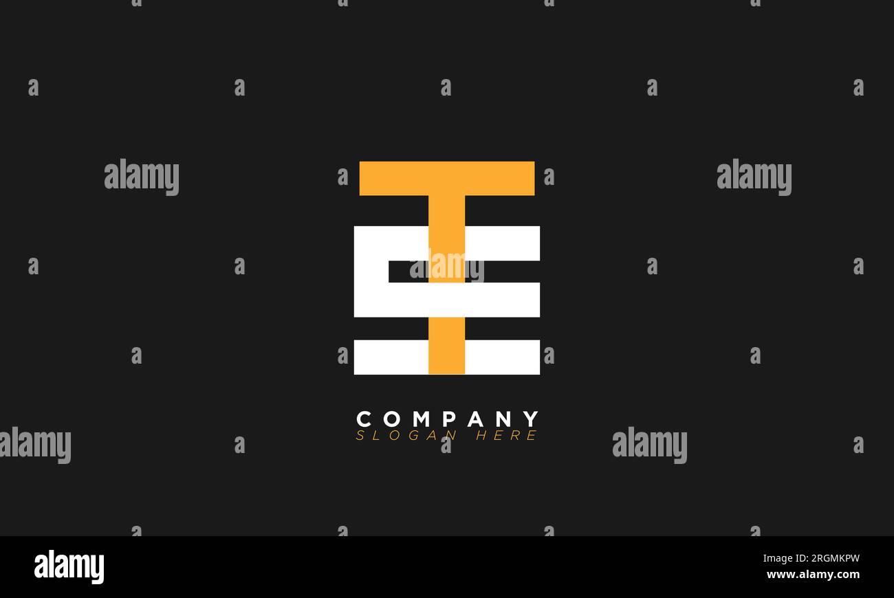 ET Alphabet Buchstaben Initialen Monogramm Logo Stock Vektor