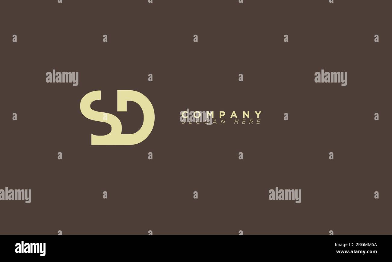 SD Alphabet Buchstaben Initialen Monogramm Logo Stock Vektor