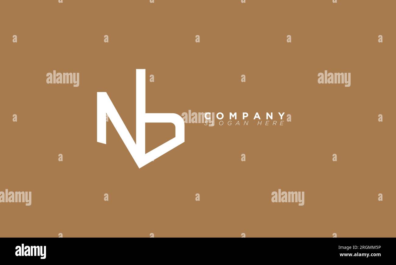 NB Alphabet Buchstaben Initialen Monogramm Logo Stock Vektor