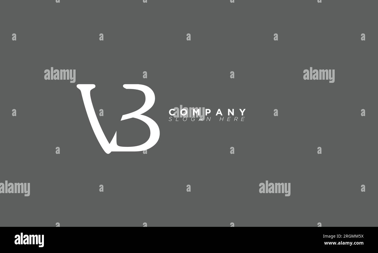 VB Alphabet Buchstaben Initialen Monogramm Logo Stock Vektor