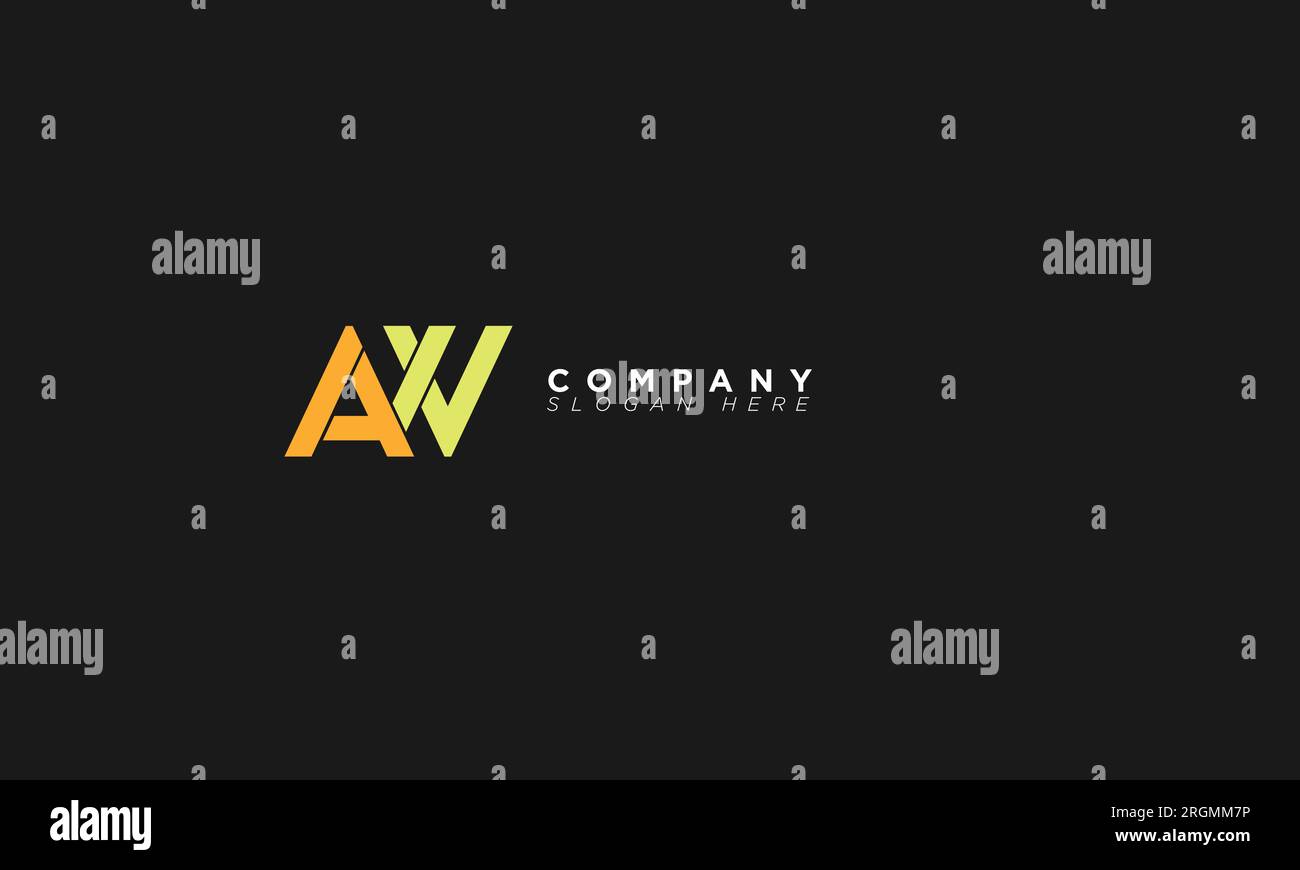 AW Alphabet Buchstaben Initialen Monogramm Logo Stock Vektor
