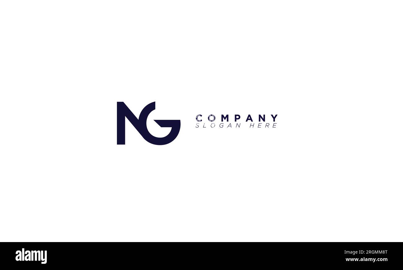 NG Buchstaben Initialen Monogramm Logo Stock Vektor