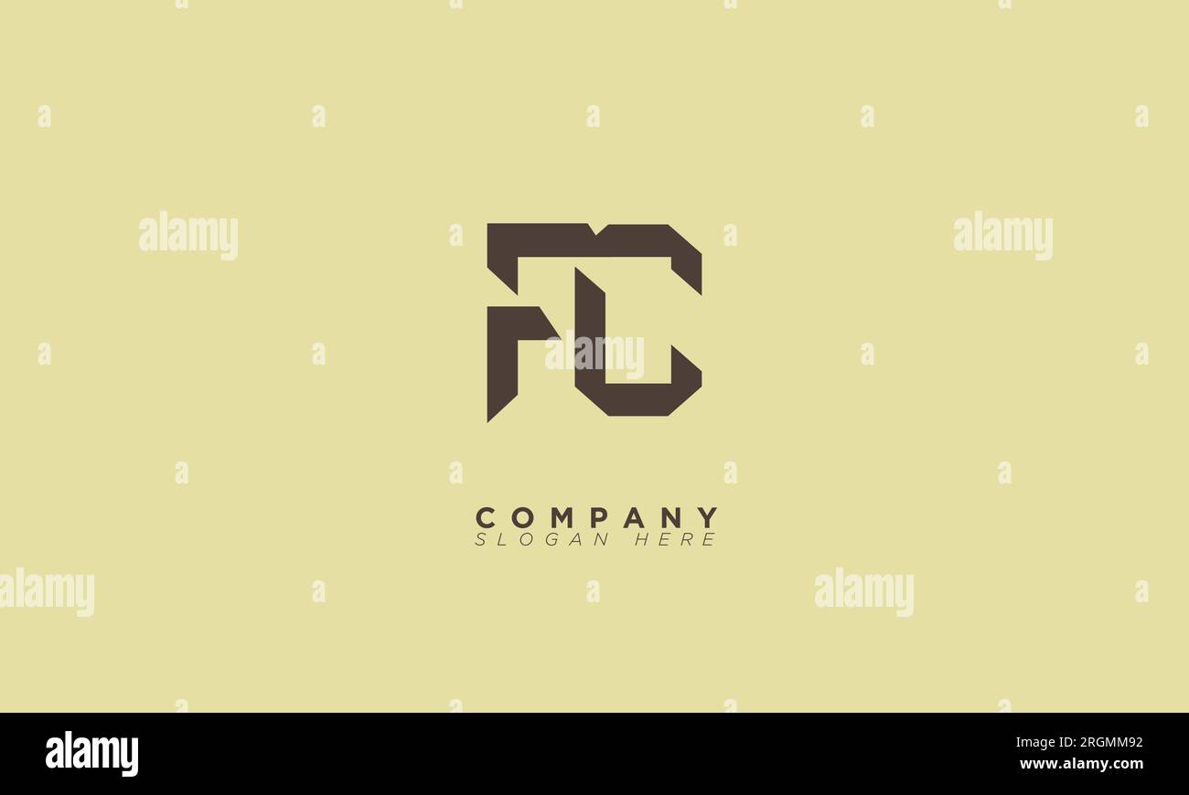 FC Buchstaben Initialen Monogramm Logo Stock Vektor