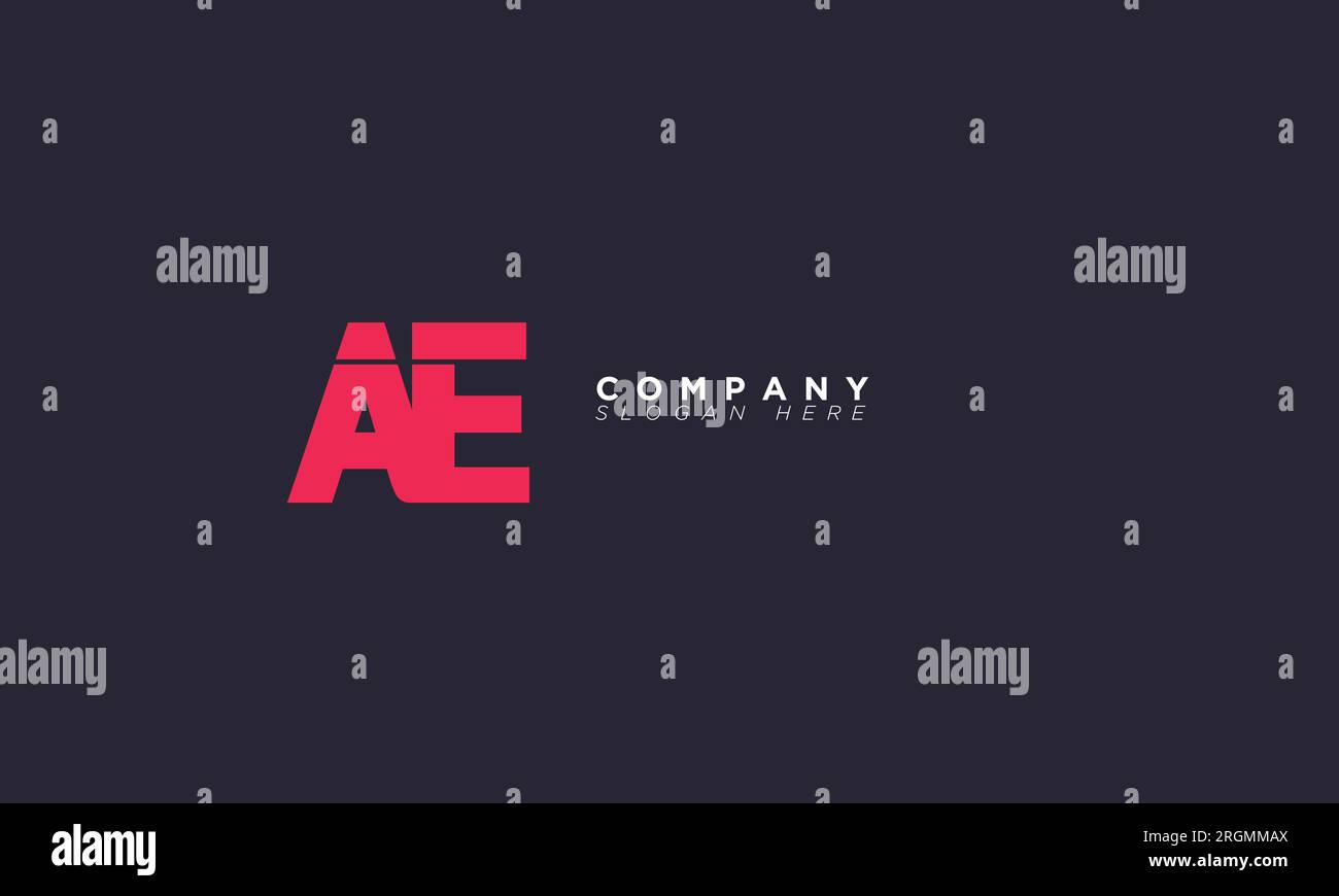 AE Alphabet Buchstaben Initialen Monogramm Logo Stock Vektor