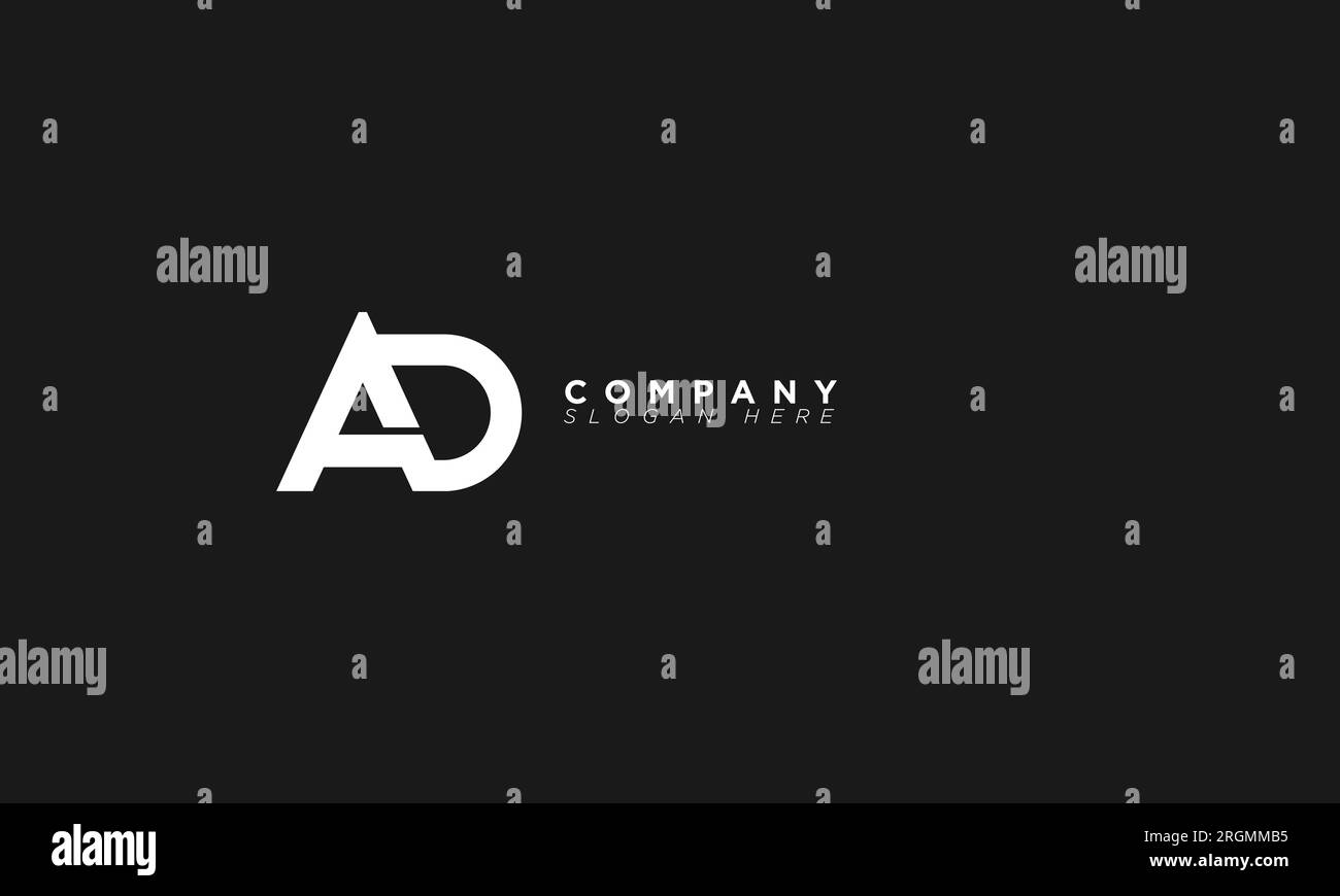 AD Alphabet Buchstaben Initialen Monogramm Logo Stock Vektor