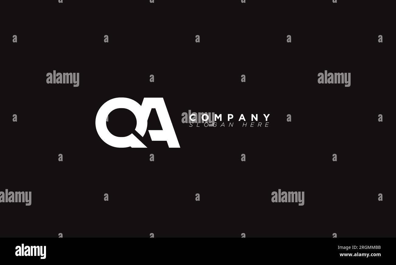 QS Alphabet Buchstaben Initialen Monogramm Logo Stock Vektor