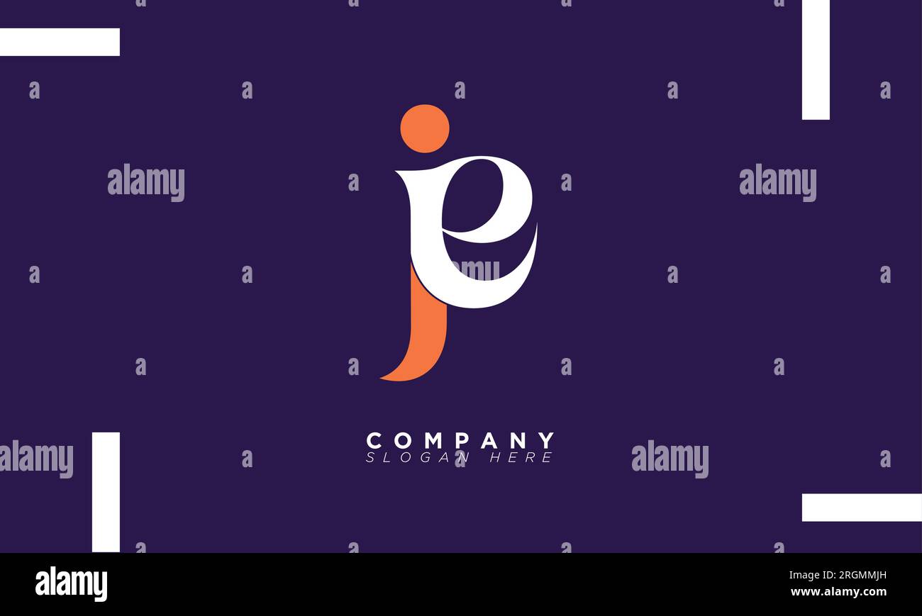 JE Alphabet Buchstaben Initialen Monogramm Logo Stock Vektor
