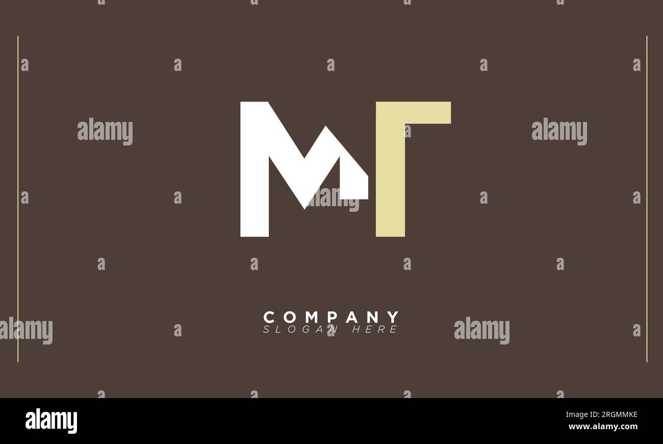 MT Alphabet Buchstaben Initialen Monogramm Logo Stock Vektor