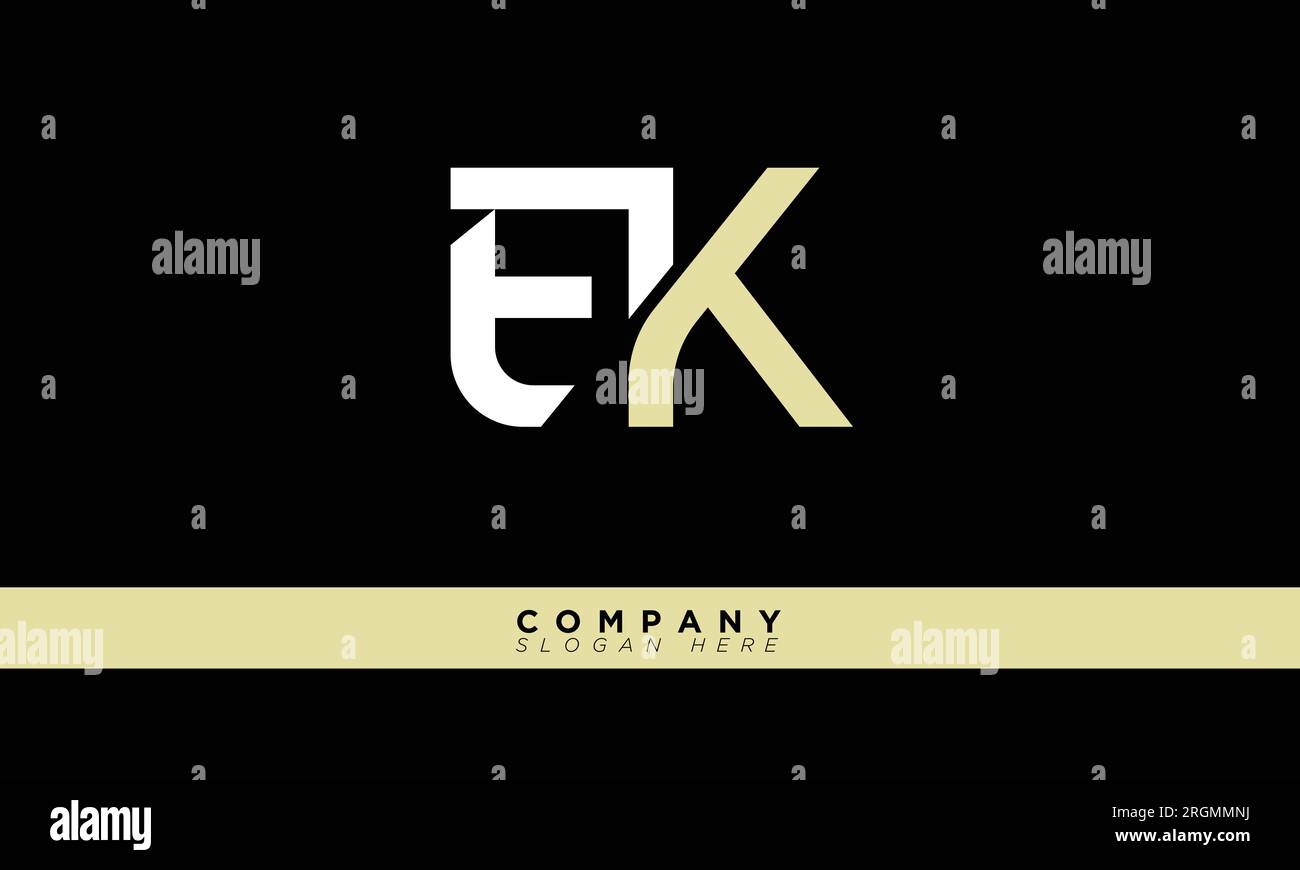 EK Alphabet Buchstaben Initialen Monogramm Logo Stock Vektor