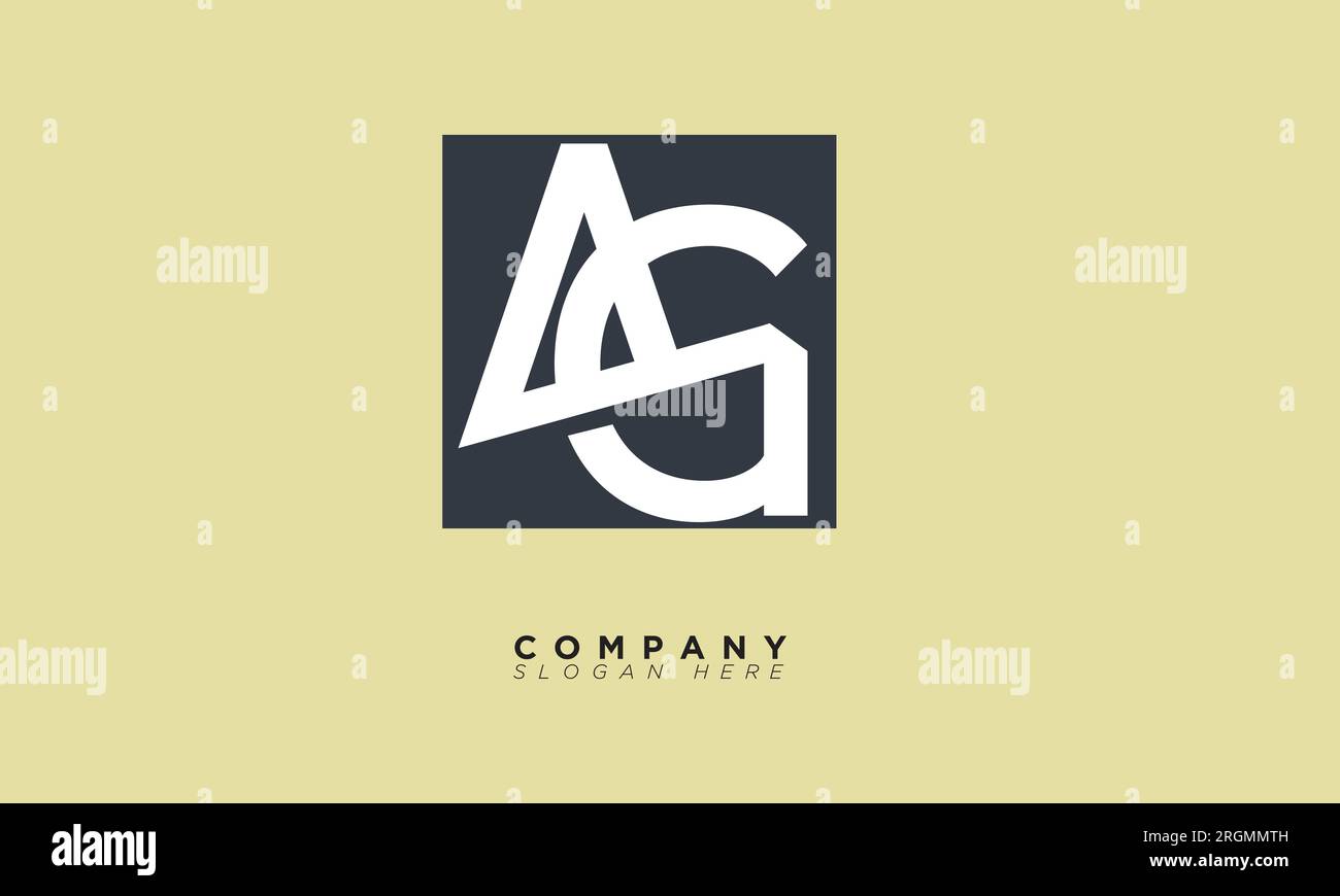 Logo für „AG Alphabet letters Initials Monogram“ Stock Vektor