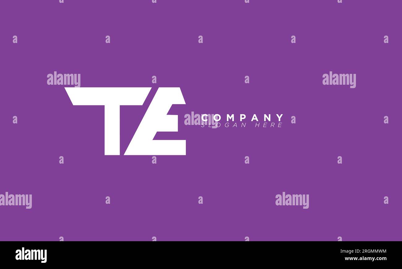 TE Alphabet Letters Initials Monogram-Logo Stock Vektor