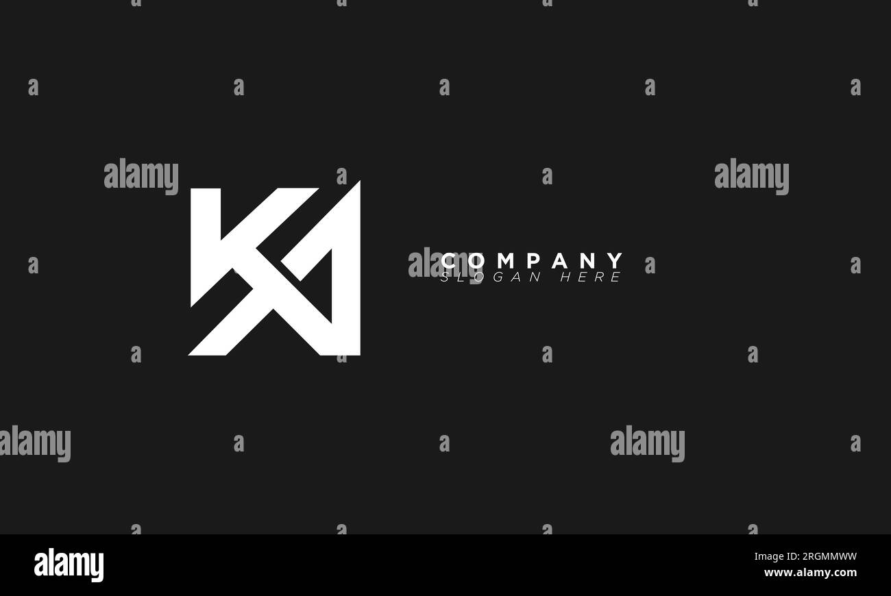KA Buchstaben Initialen Monogramm Logo Stock Vektor
