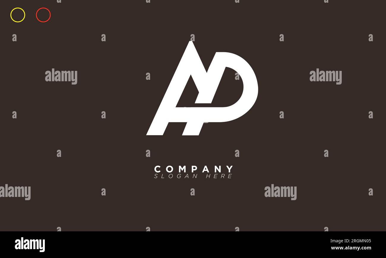 AP Alphabet Buchstaben Initialen Monogramm Logo Stock Vektor
