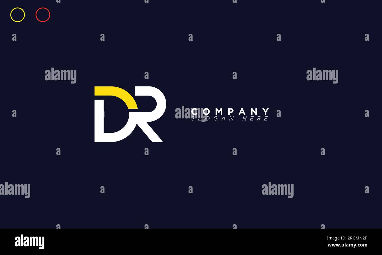 DR Alphabet Letters Initials Monogramm-Logo Stock Vektor