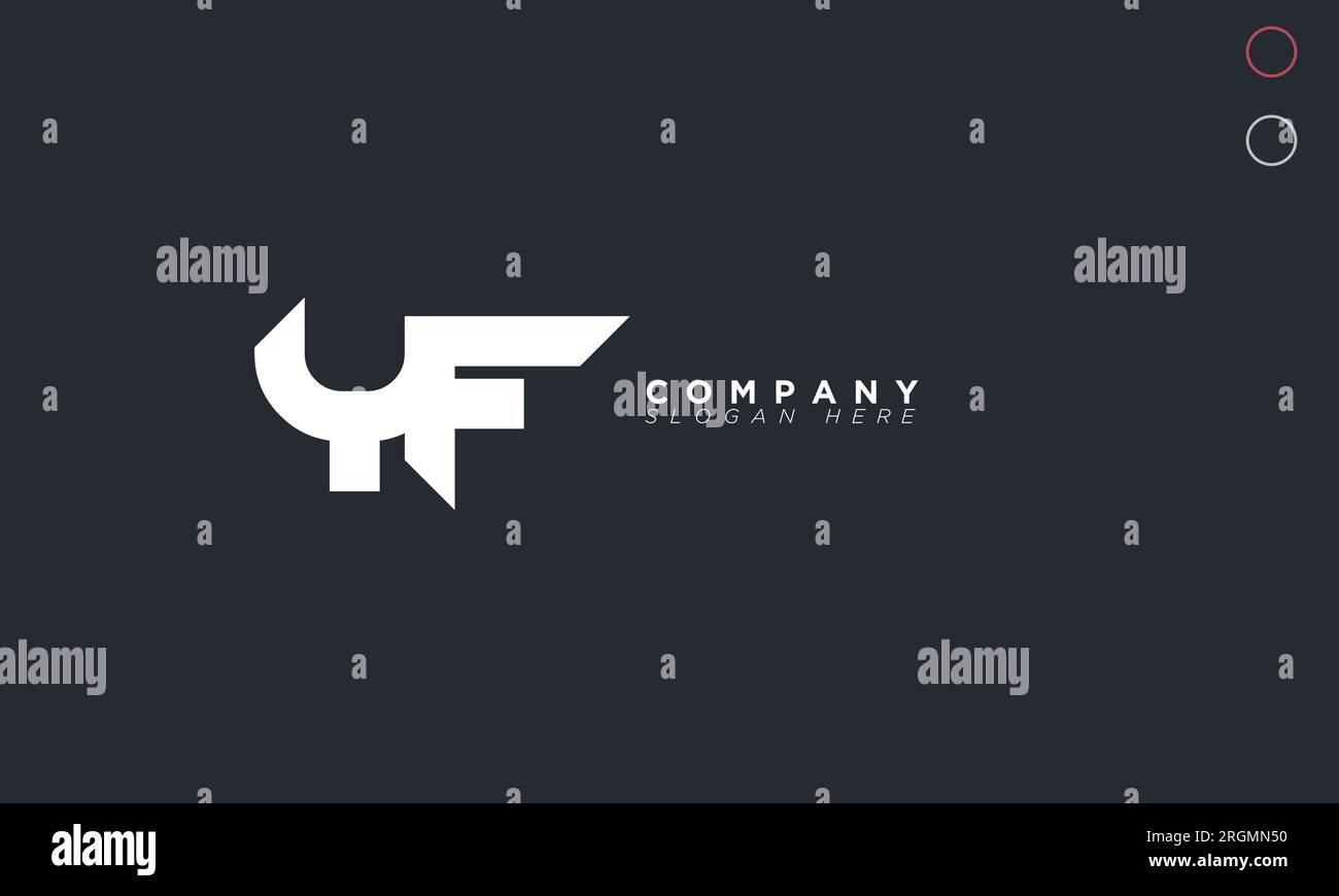 YF Buchstaben Initialen Monogramm Logo Stock Vektor