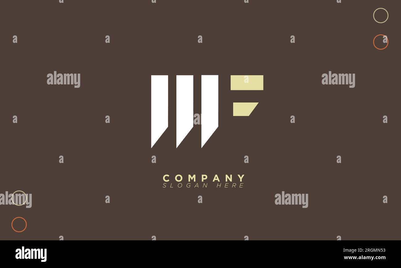 MF Alphabet Buchstaben Initialen Monogramm Logo Stock Vektor
