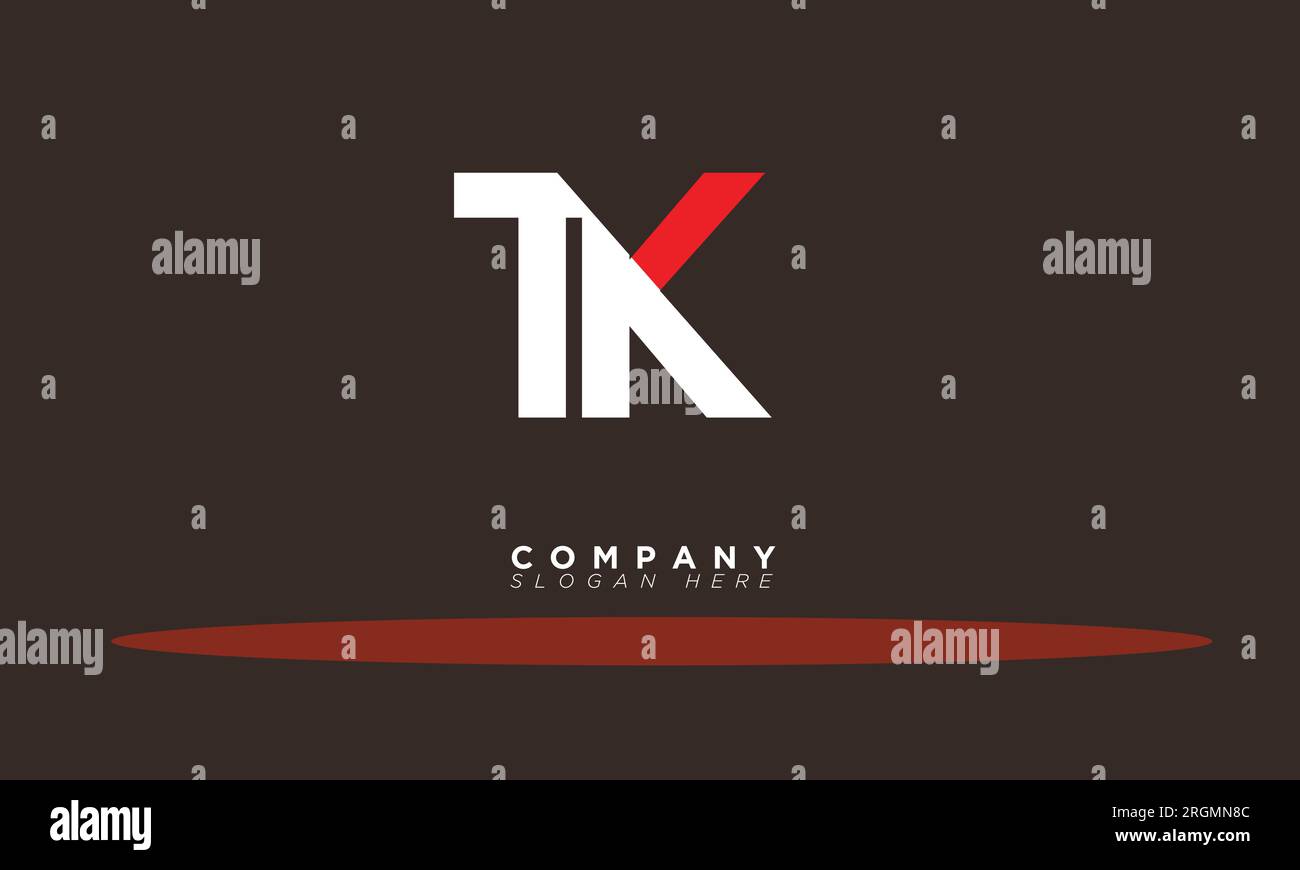 TK Alphabet Buchstaben Initialen Monogramm Logo Stock Vektor