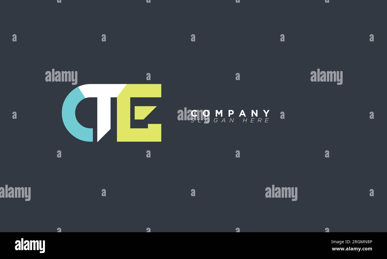 CTE Buchstaben Buchstaben Initialen Monogramm Logo Stock Vektor