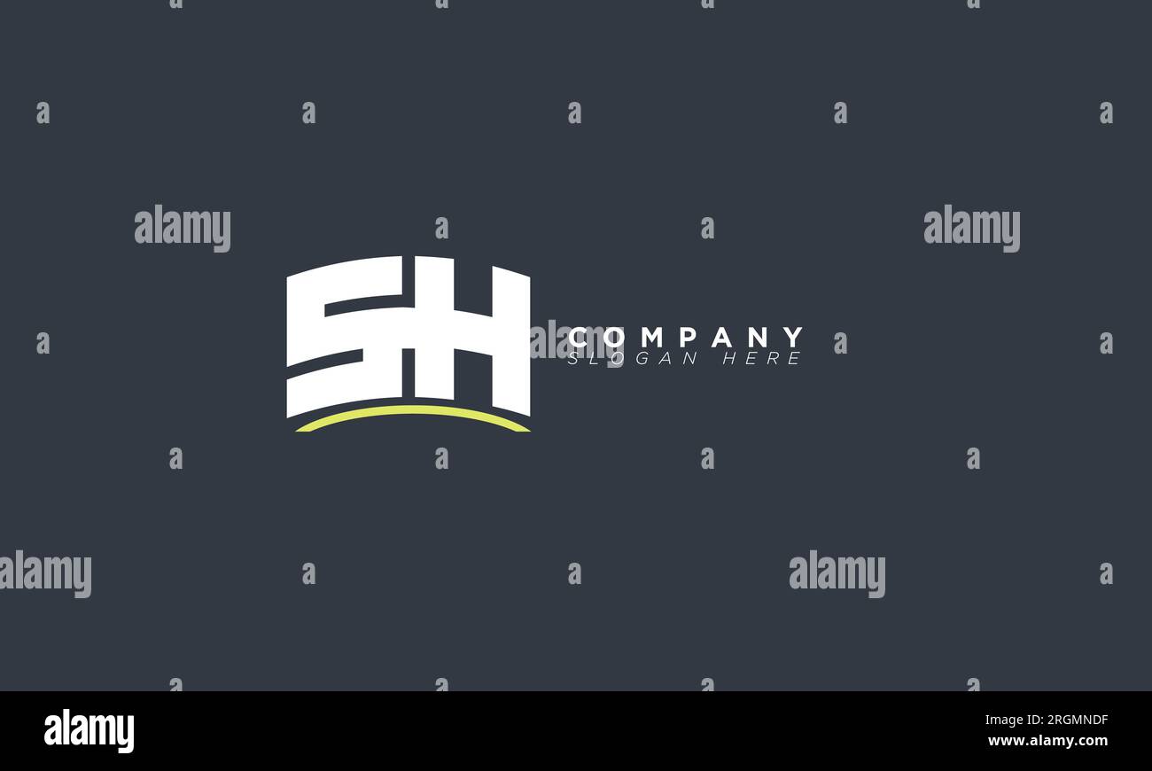 SH Alphabet Buchstaben Initialen Monogramm Logo Stock Vektor