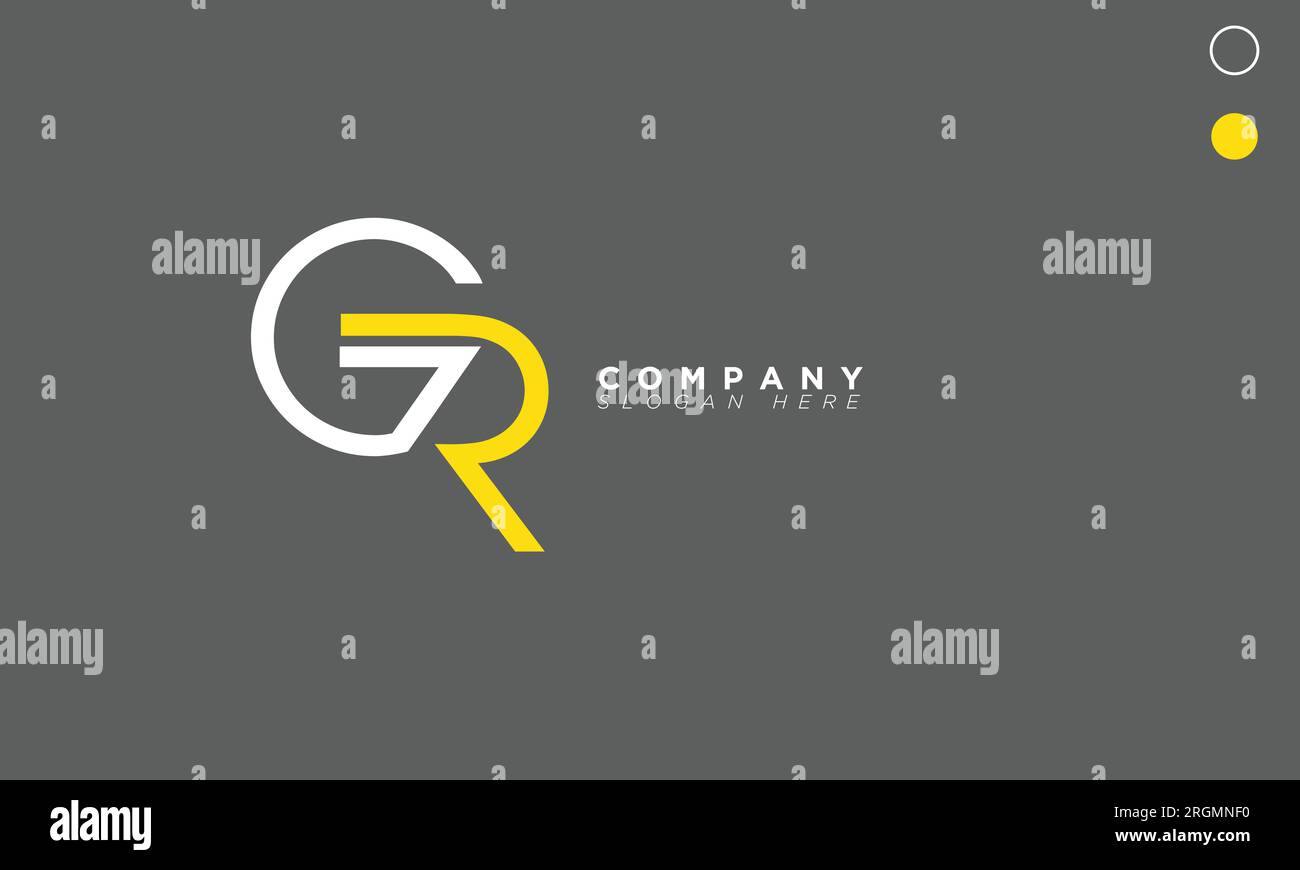 GR Alphabet Buchstaben Initialen Monogramm Logo Stock Vektor