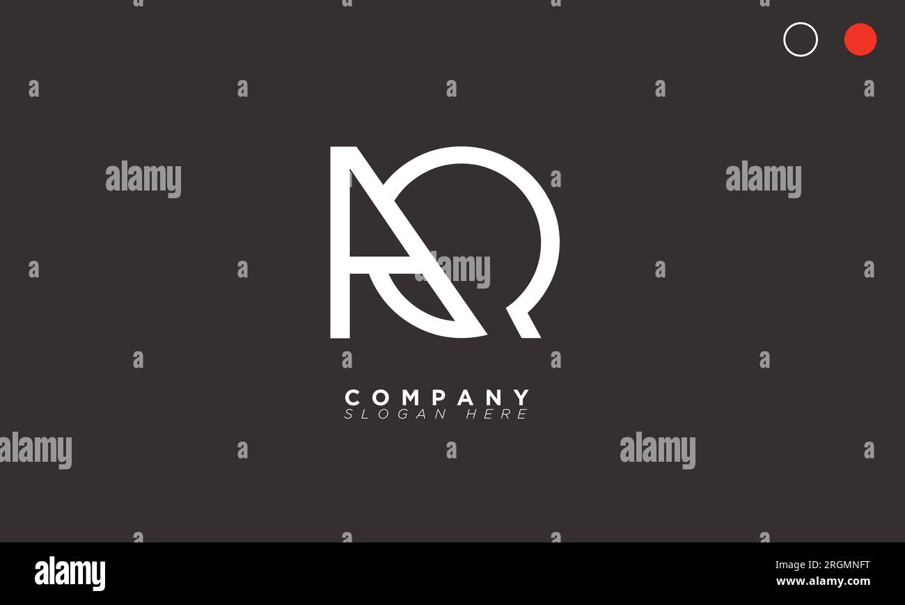 AQ Alphabet Buchstaben Initialen Monogramm Logo Stock Vektor